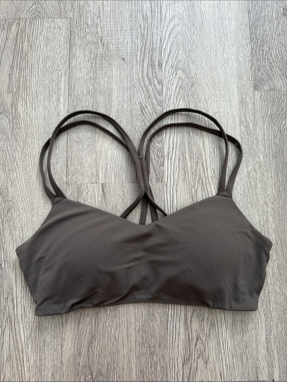 Strappy Brown Lightweight Sports Bralette